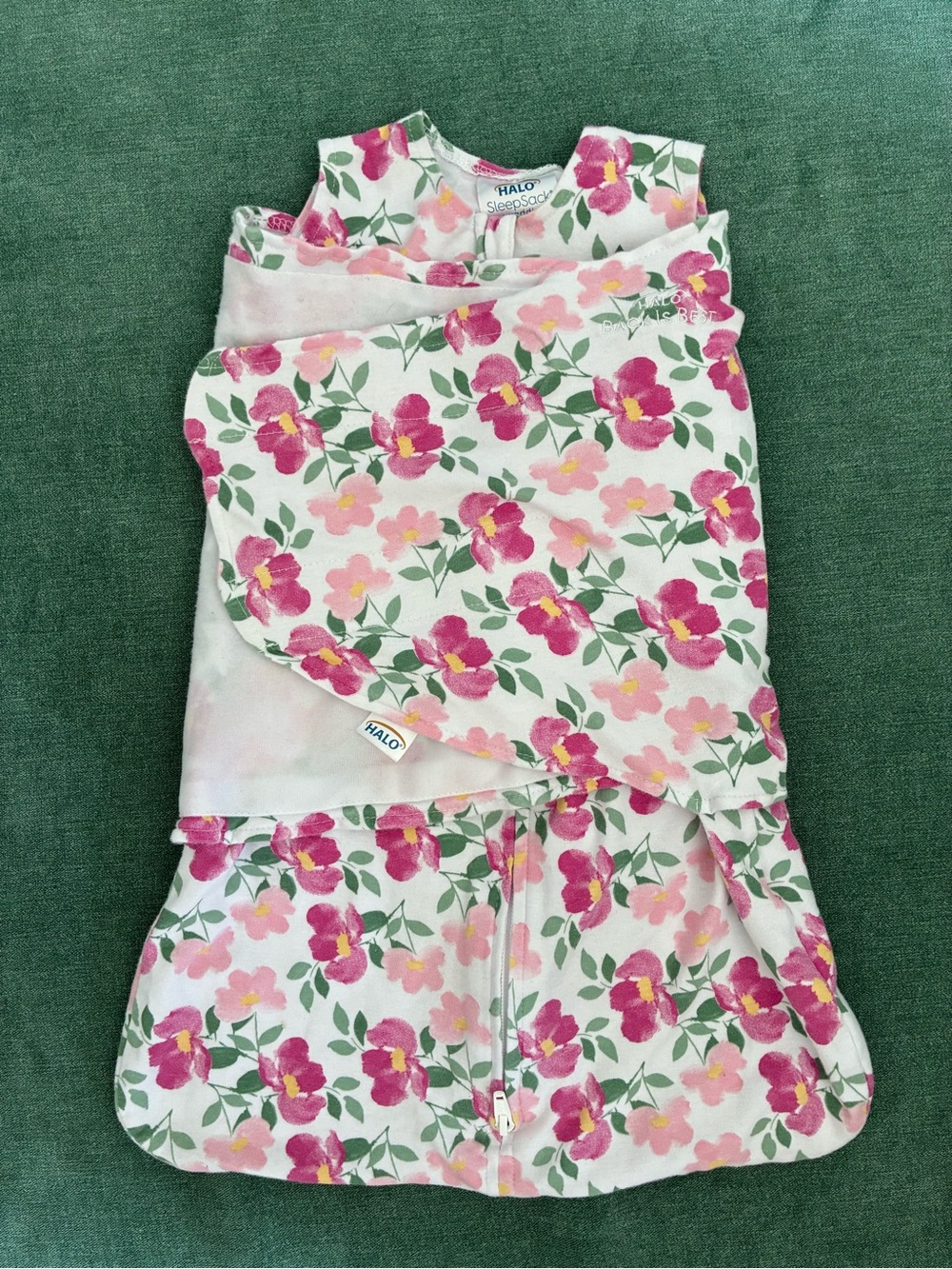 HALO SleepSack Swaddle, size newborn/0-3 months, floral